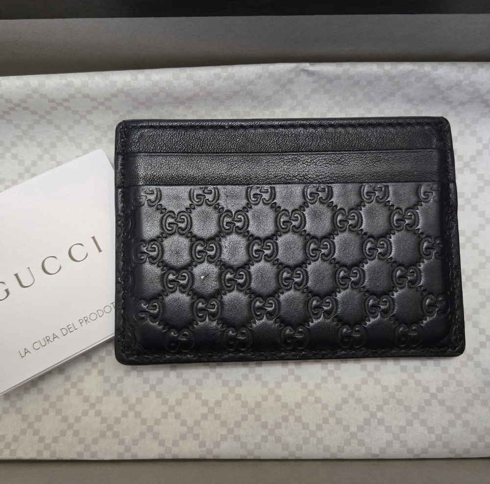 Gucci Black Leather Card Holder